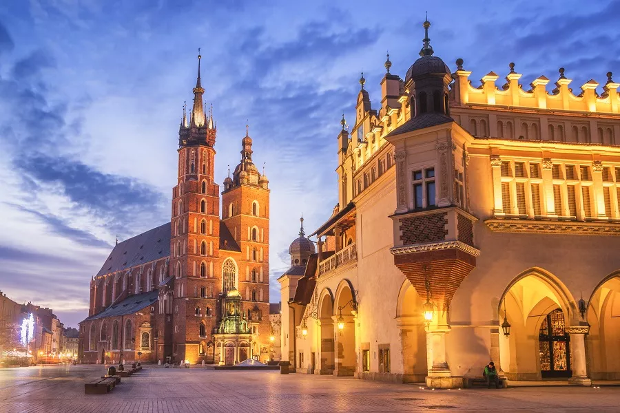 Widok na Kraków - Wawel nad rzeką Wisłą